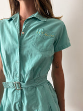 40s Teal Womens Gym Suit