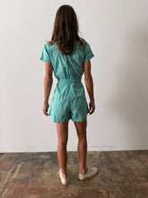 40s Teal Womens Gym Suit