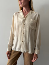 50s Cream Silk Mens Shirt
