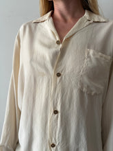 50s Cream Silk Mens Shirt