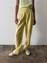 80s Ralph Lauren Yellow Linen Trousers 24w