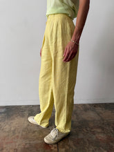 80s Ralph Lauren Yellow Linen Trousers 24w