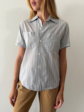 40s/50s Woven Cotton Mesh Mens Shirt