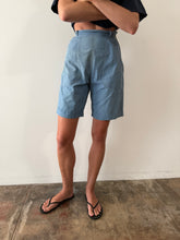50s/60s Chambray High Waist Shorts 24w
