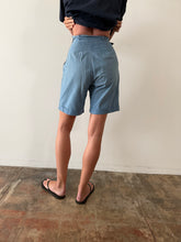 50s/60s Chambray High Waist Shorts 24w