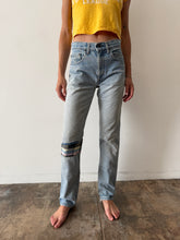 Levis 505 Patched Light Wash Jeans 27w