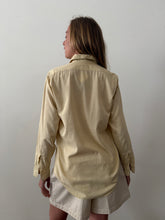 30s/40s Pale Yellow Woven Mens Shirt
