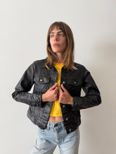 Gap Black Leather Trucker Jacket