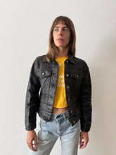 Gap Black Leather Trucker Jacket
