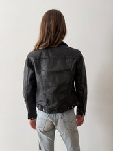 Gap Black Leather Trucker Jacket