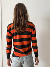 50s/60s British Orange & Black Striped Rugby