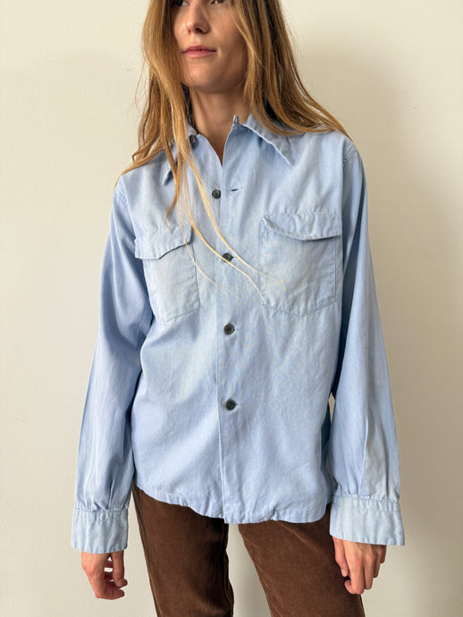 40s Faded Sky Blue Mens Shirt