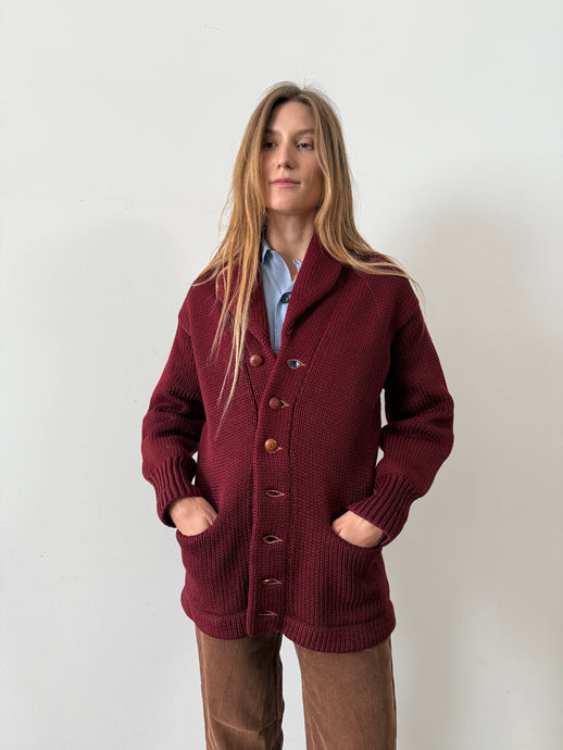 20s/30s Burgundy Shaker Sweater