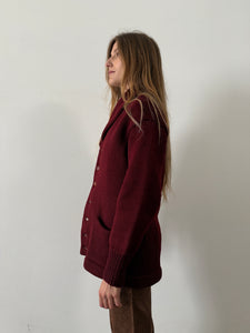 20s/30s Burgundy Shaker Sweater