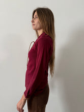 60s Lace Up Long Sleeve Shirt