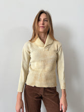 1920s Shawl Neck Wool Sweater