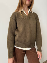 1940s Army Olive Knit Sweater