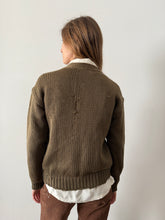 1940s Army Olive Knit Sweater