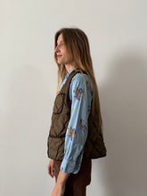 Brown Quilted Work Vest