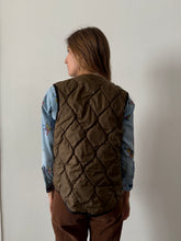 Brown Quilted Work Vest