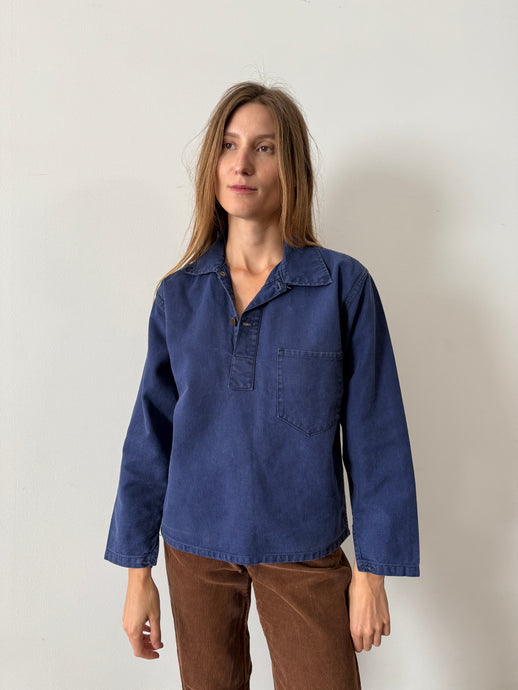 Navy Fisherman Pullover