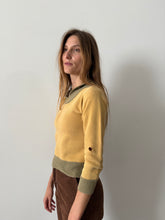 50s Mustard Shawl Collar Boys Sweatshirt