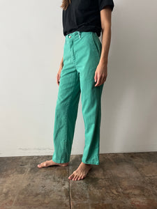 70s/80s Green Cotton Work Pants
