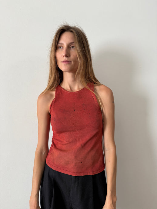 30s Faded Red Cotton Tank