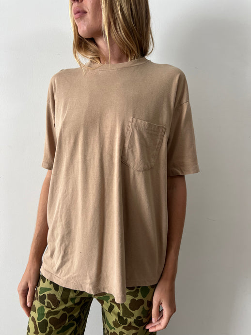 90s Tan USA Gap Pocket tee