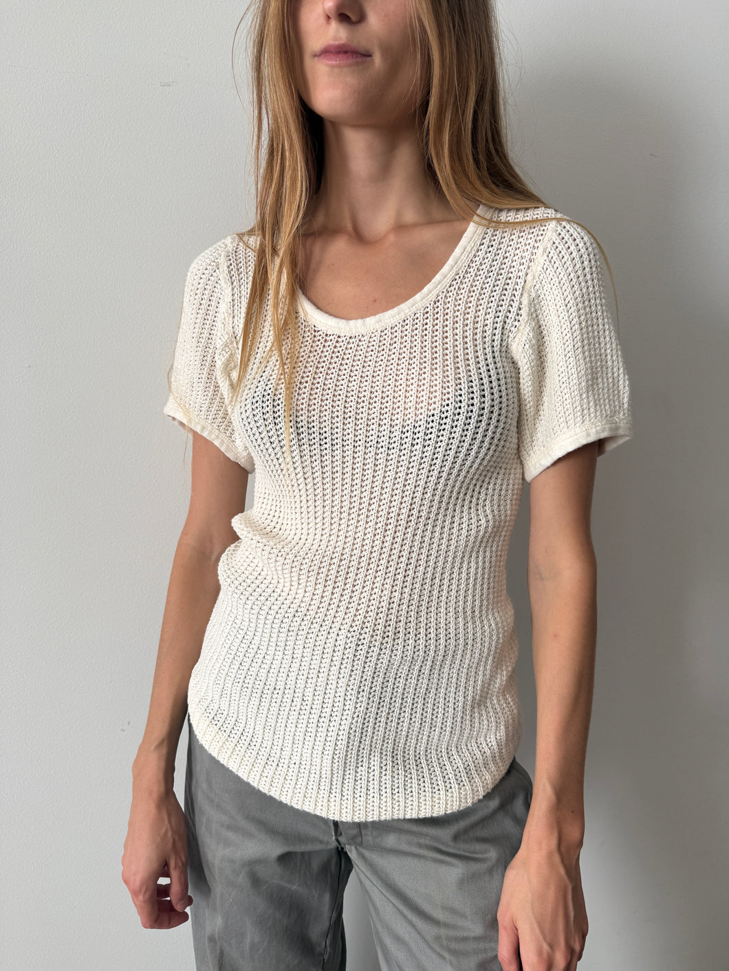 Cotton Mesh Tee