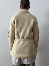 Handknit Home-made Motif Wrap Sweater