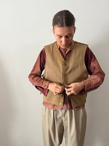 30s/40s Pile-Lined Twill Work Vest