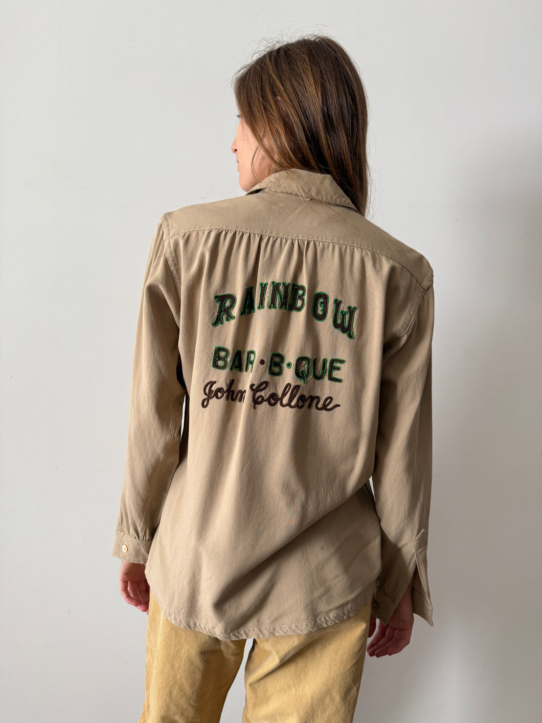 40s/50s Rainbow BBQ Western Shirt