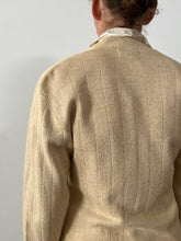 30s/40s Cream Ribbed Cardigan Sweater