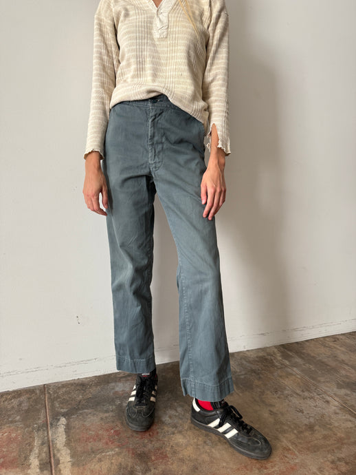 60s Green Work Pants 26w