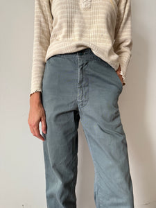 60s Green Work Pants 26w