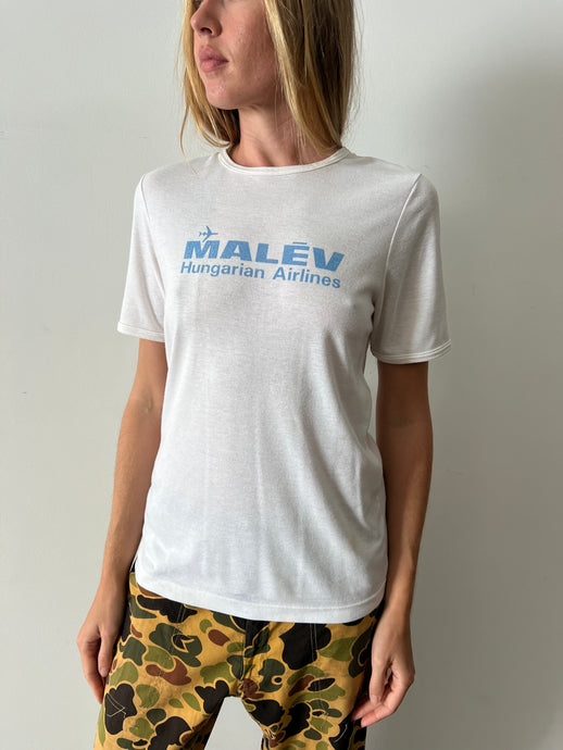 70s Malēv Hungarian Airlines tee
