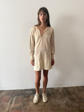 Antique Japanese cotton fleece Henley