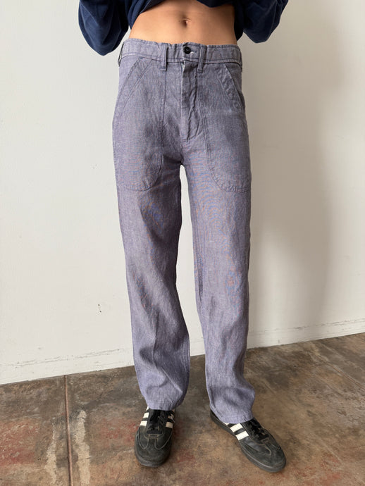 Linen Utility Work Pants