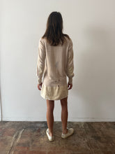 Antique Japanese cotton fleece Henley