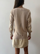 Antique Japanese cotton fleece Henley