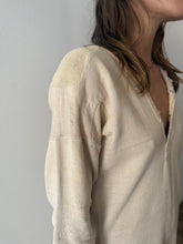Antique Japanese cotton fleece Henley