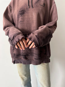 Brown Thrashed Carhartt Hoodie