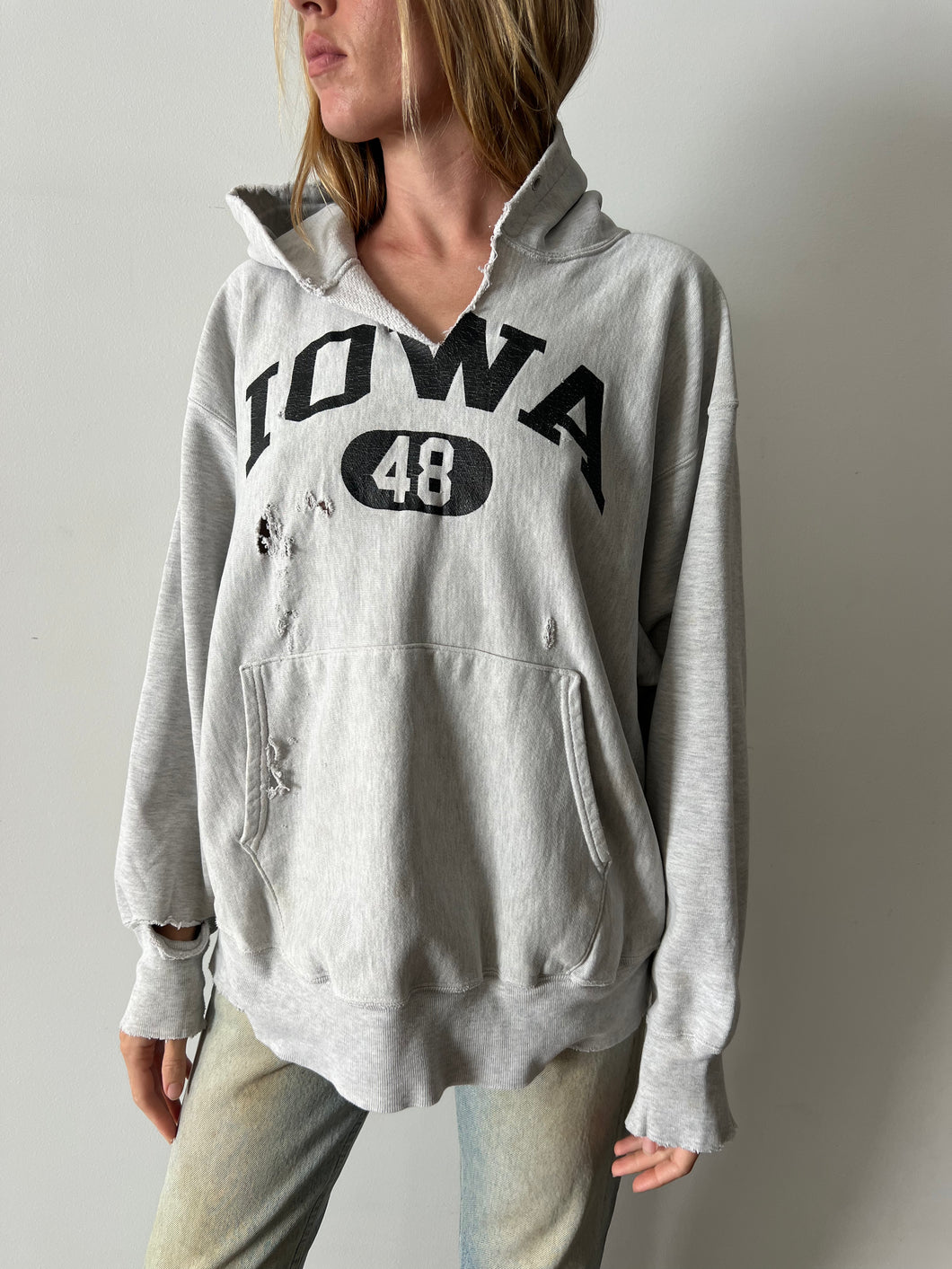 Thrashed Iowa Champion Reverse Weave Hoodie