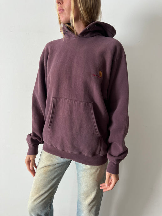90s USA Carhartt Faded Plum Hoodie