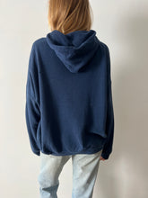 Big Boxy Navy Blue Zip-Up Hoodie