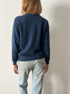 Soft Navy Blue Raglan Sweatshirt