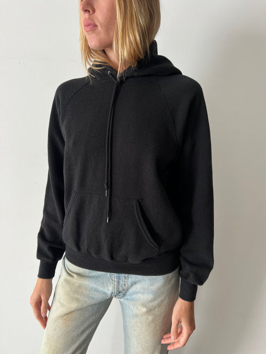 80s Black Hoodie