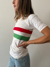 50s British Green & Red Stripe Tee