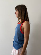 70s French Blue Mesh Tank